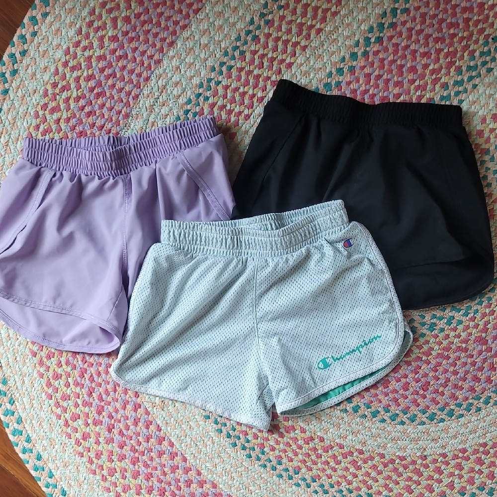 Champion Shorts Set - Lavender, Black, Light Mint Green